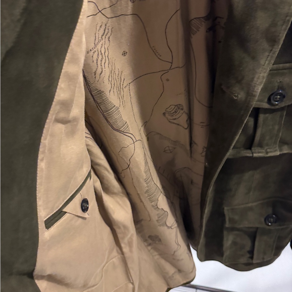 Banana Republic Men's Olive Suede Field Jacket - Picture 7 of 7